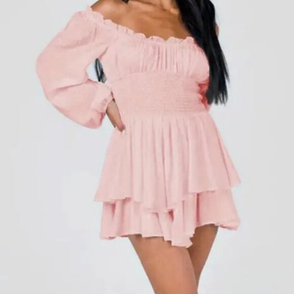 Pants - Pink Off Shoulder Romper Sz XL